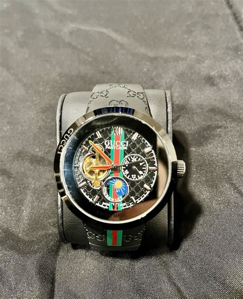 real gucci pantcaon watch|gucci men's watches clearance sale.